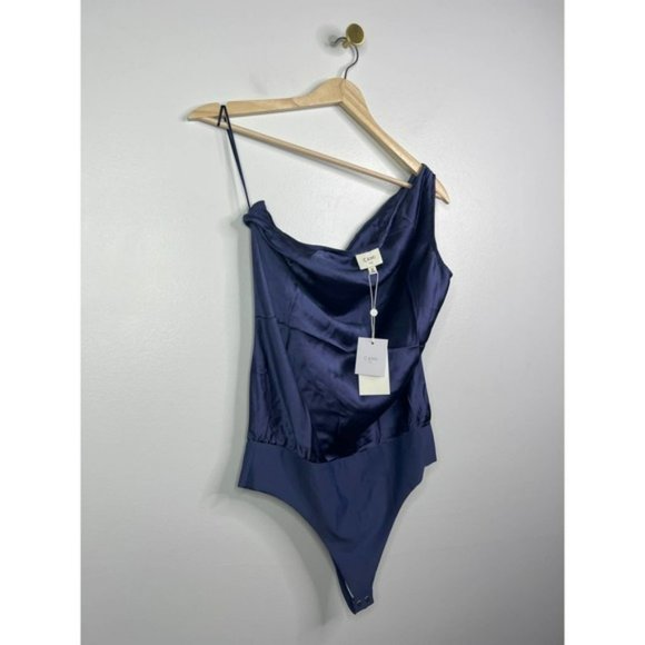 Cami NYC Darby One Shoulder Sexy Bodysuit Women's Night Shadow Size: M NWT - Picture 4 of 10